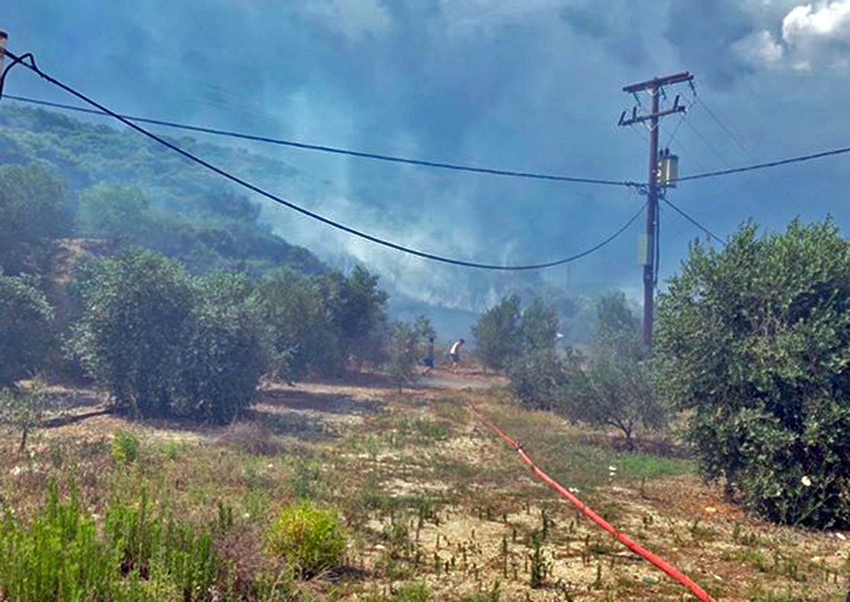 Δήμος Παγγαίου: Πυρκαγιά στην παραλιακή Εγνατία Οδό